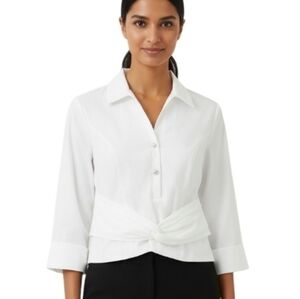 J R Nites White Women's Formal Top